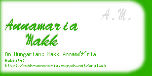 annamaria makk business card